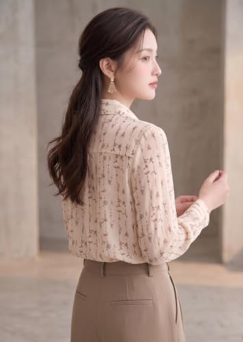 Image of URBAN OX Women's Casual & Corporate Wear Comfort Shirt - Stylish Korean Tops for Women, Formal Shirts for Women Office Wear, Oversized & Wrap Tops, Plus Size