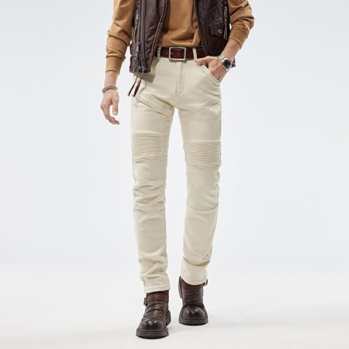 Jeans Pants Trousers Denim Spring and Autumn Men's Cycling Motorcycle Slim Fit Small Leg2