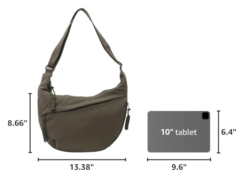 Image of Nylon Crescent Crossbody Bag for Women Shoulder Tote Handbag Casual Sling Bag Dumpling Purse Bag for Outdoor Travel
