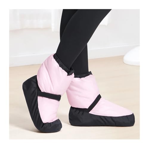Women's Warm Up Bootie Dance Shoe Winter Dance Boots Warm Antiskid Ballerina Boots Training Shoes(Black,M Size 36-37)3
