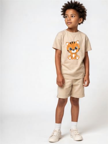 Image of minicult kids Kids Cotton Shorts and Matching Tshirt Coord clothing set with Cute Prints Clothing Set (200gsm Cotton Fabric)(pack of 2)