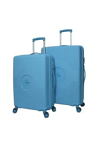 Image of American Tourister Kamiliant Set of 3 Small - 55 Cm, Medium - 68 Cm & Large - 79 Cm Polypropylene Hard 4 Wheeler Spinner Trolley Bag Luggage Trolley (AIR Blue)