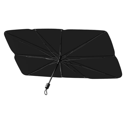 Protetor Solar Para-brisa, Quebra Sol Portátil, Proteção Térmica UV, Protetor Solar com Isolamento Térmico, Retrátil, Protetor Térmico Para Carro, Protetor Dobrável Preto para Carro