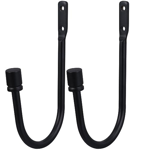 RORPOIR 1pair Modern U-Shaped Curtain Hooks Wall Mounted Tie Backs for Drapery Strong Home Decor Easy Installation for Traditional and Modern Rooms