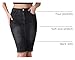 CIMUK Women's Denim Skirt Raw Hem High Waisted Pockets Stretch Knee Length Jean Skirts Medium Black