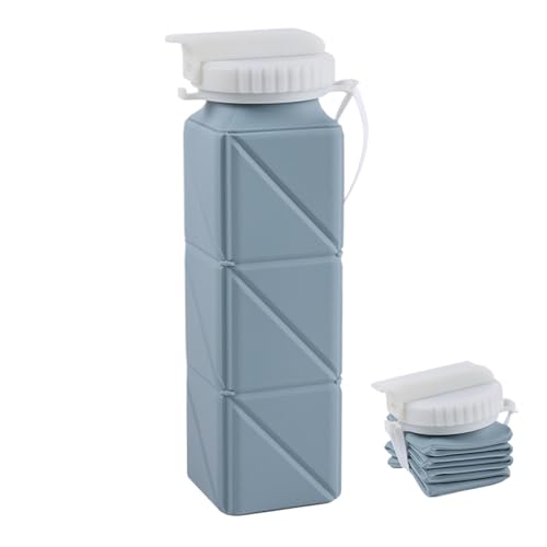 �܂肽���݃{�g�� | ��620ml �ė��p�\�ȃV���R���t���X�N �X�g���[�t�� - ���[���₷������ - �ނ� �o�b�N�p�b�L���O �T�C�N�����O ����ʋ� �L�����v �A�E�g�h�A �W�� ���[�N�A�E�g �n�C�L���O �����j���O�p