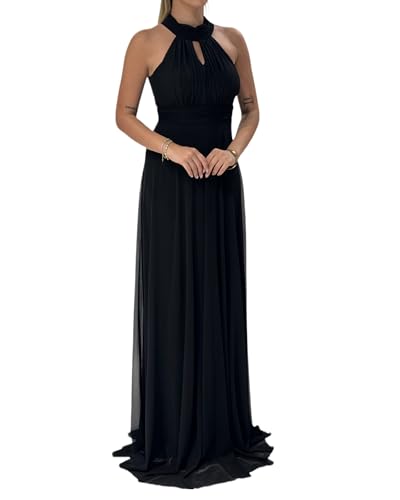 ABİYENİALL Elegantes Abendkleid mit Halter | Ausschnitt vielfältigen Farboptionen perfekt für Hochzeiten Bälle (DE/NL/SE/PL, Alphanumerisch, M,...