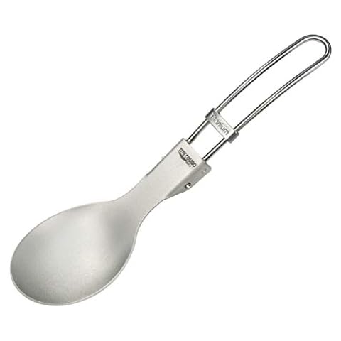 TITECOUGO Ultralight Foldable Cutlery Outdoor Camping Folding Titanium Spoon(18g) Cover