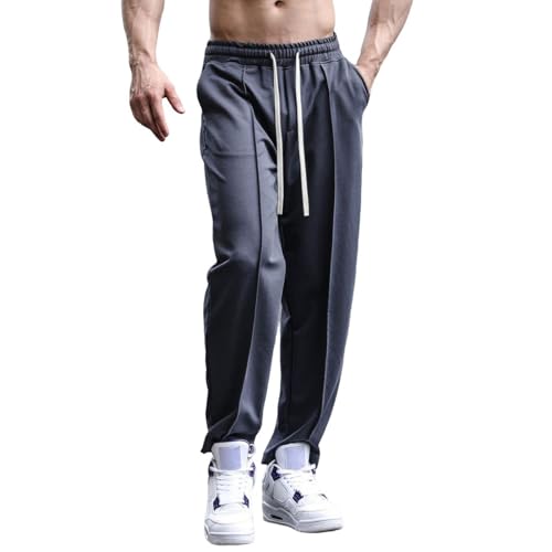 Loose Sports Pants for Men Casual Lightweight Drape Fitness Sweatpants Plus Size Trousers with Pockets