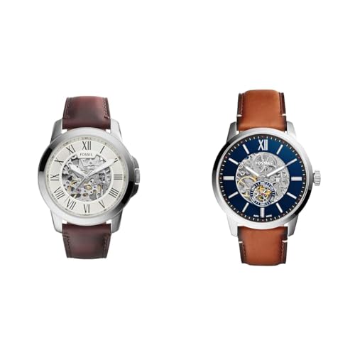 Fossil Montre pour Homme Grant, Mouvement Mécanique Automatique, Boîtier en Acier Inoxydable Argenté & Montre pour Homme Townsman, Mouvement mécanique...