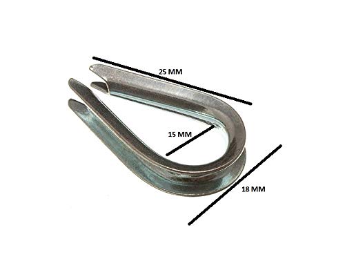 Wire Rope Thimble Cable Grip U CLAMP M5 BZP Weather Proof Steel