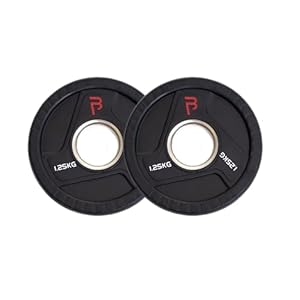 BODYPOWER 1.25kg Rubber Tri-Grip Olympic Weight Plates (x2)