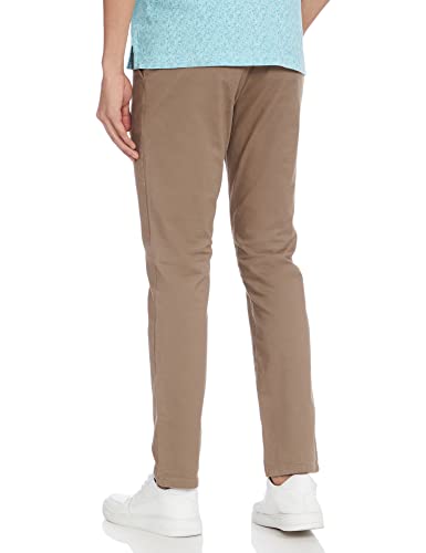 Image of Marks & Spencer Mens Solid Mid Rise Slim Fit Chinos