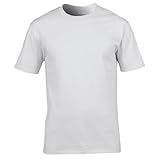 Gildan – T-Shirt 100% Baumwolle – Herren M Bianco