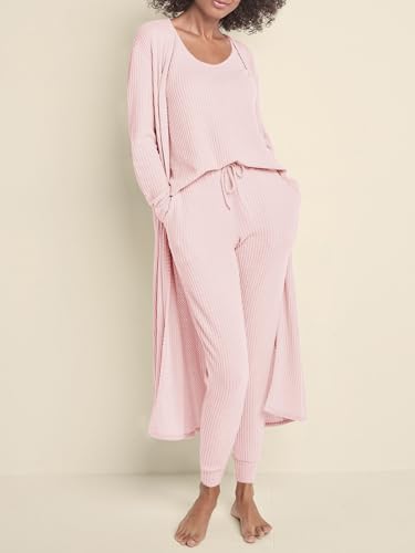 Image of Eurivicy Womens 3 Piece Lounge Set Tank Tops Pants with Long Cardigan