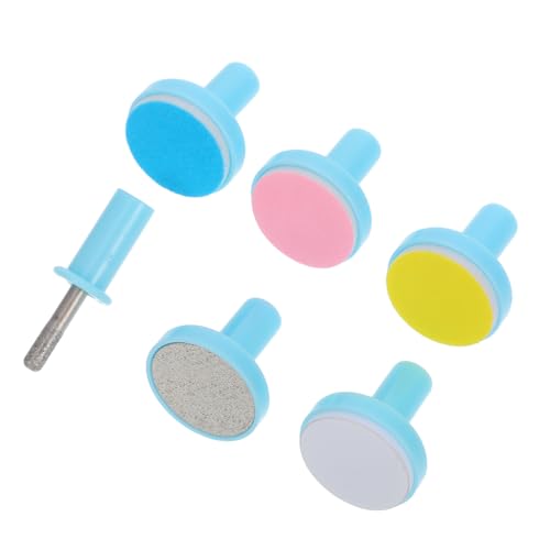 NOLITOY 6pcs Baby Nail Trimmer Electric Replacement Pads Soft Grinding Heads for Standard Baby Nail File Safe and Gentle for Newborns and Boys and Girls Green