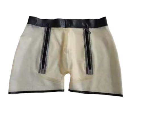 Short en latex pour soirée fétiche, modèle transparent fait main