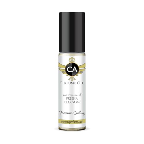 CA Perfume Originals Freesia Blossom Unisex Fragrance Oil Floral Scent Long Lasting Perfumes for Women &amp; Men Travel Size TSA Ready Mini Parfum Body Oil Roll-on 0.33 Fl Oz 10ml