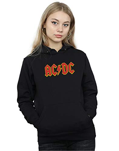 AC/DC Women's Red Logo Hoodie Medium Black