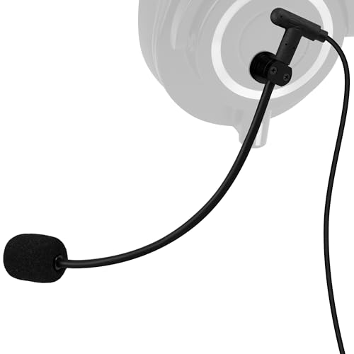GEEKRIA Attachable Headphones Boom Microphone, Convert Your Loved Headphone into Gaming Headset, Detachable Flexible Mod Mic Compatible with PCs/Gaming Consoles/Handheld Devices