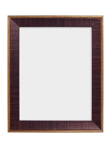 Image of GOLDEN PEACOCK 6x8 Inch Photo Frame - Antique Brown & Gold Finish | Vintage Decorative Tabletop & Wall Hanging Picture Frame for Home, Living Room & Gifting