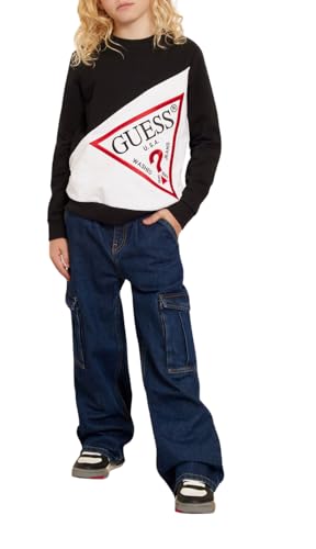 Sweat GUESS garçon noir 8 ans pull col rond vêtement mode enfant 128 cm