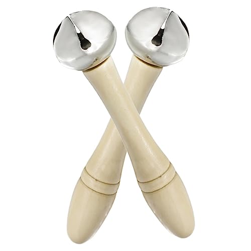Abaodam Bells Set 2pcs Hand Bell Jingle Bells Senior Hand Bells for Party Hand Percussion Instruments