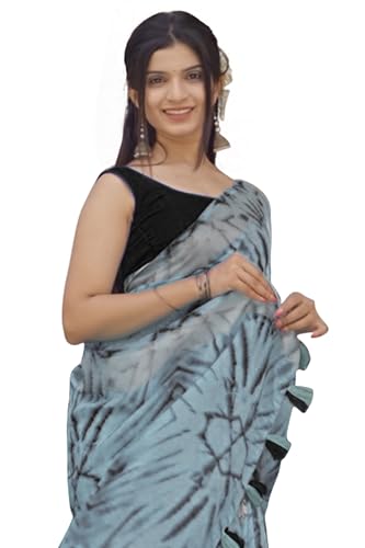 Image of MIRCHI FASHION Women Saree Cotton Abstract Printed | Lightweight Comfortable Sari for Office and Regular Daily Wear with Matching Blouse Piece