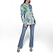 KARL LAGERFELD Paris Women's Sportswear Button Down, Flore Green/Chambray Multi, Small