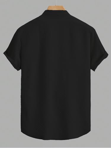 Image of Leriya Fashion Textured Shirts for Men || Casual Shirt for Men || Shirt for Men|| Men Stylish Shirt || Men Fancy Shirt || Men Half Sleeve Shirt || Plain Shirts for Men || Shirts