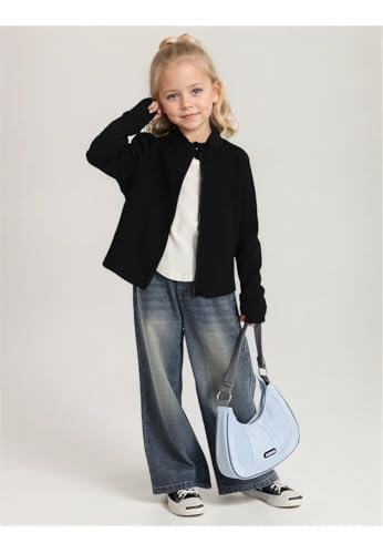 Girls Zip Up Casual Jacket Long Sleeve Shirts Athletic Girls Jacket Coats4