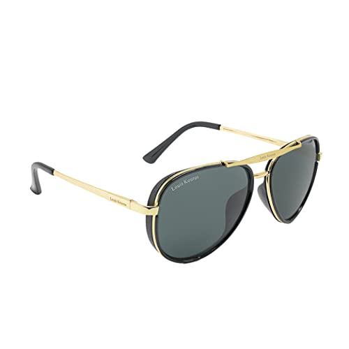 Image of Louis Kouros Cherokee Aviator Classic Trendy 4414 sunglasses | Mirror Lens | 400 UV Protected | For Men's Women's | Medium | 58mm Lens Width