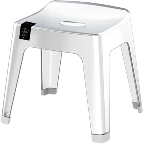 Asbel Relish S35 - Silla de baño (13.8 in / 35 cm), 4 patas, transparente, escarcha natural