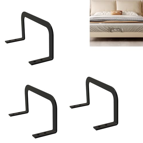 QoTang 3 Pièces Arret Matelas,Support de Matelas en Métal,Bloque Matelas Barre de Retenue avec...