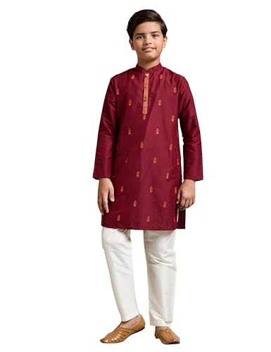 Image of Amazon Brand - Symbol Boy's Festive Embellished Kurta Pajama Set