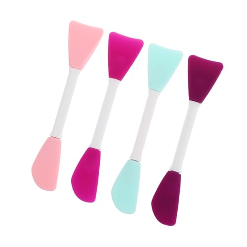 SHERCHPRY 4Pcs Double Ended Silicone Mask Applicators for Facial Care Portable Beauty Tools for Exfoliating Cleansing for Daily Use