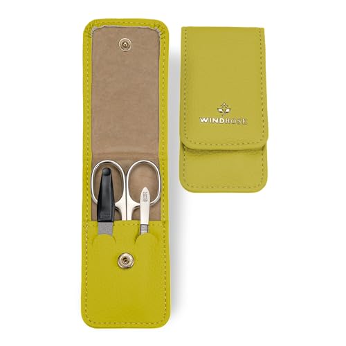Set manucure WINDROSE Aurora d'une finition soignée avec étui jaune élégant