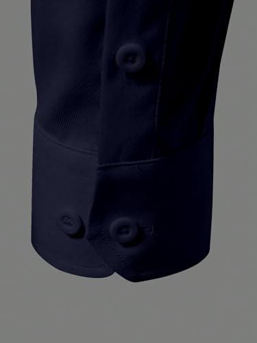 Image of AVANOVA Men's White Long Sleeve, Slim Fit Button Down Dress Shirt for Men | Casual Office Wear | Formal Business Shirts | Stylish Plain Single Breasted Shirt(Shirt 87)