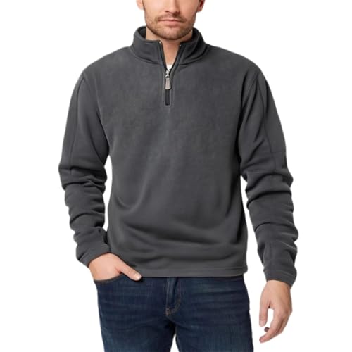 PANVER Men's Sweatshirt Fashion Handsome Classic Tops Lightweight Comfortable Casual Sportshirt Youth Personality Trend Long Sleeves Pullover D-Dark Grey L