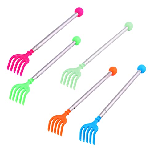 Gogogmee 5pcs Retractable Itch-Relief Back Scratcher Portable Scratching Tools for Home Use for All Ages Lightweight Design for