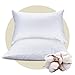 CoolShields Premium 100% Cotton Waterproof Pillow Protectors with Zipper, Breathable & Noiseless, Hypoallergenic Soft Skin-Friendly Surface for All-Night Comfort, Queen Size - 20”x30” (2 Pack)