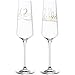 Produktbild Leonardo Presente Sekt-Gläser 2er Set Celebrate, spülmaschinenfeste Prosecco-Gläser mit gezogenem Stiel, Champagner-Glas Geschenk-Set 280 ml 029179