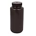 Aexit 1000ml Plastic Flasks Wide Mouth Chemical Laboratory Reagent Bottle Sample Cell Culture Flasks Bottle Brown