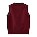 Toddler Girls Boys Button Down Sweater Vest Unisex Kids Preppy Style Sleeveless V Neck Knitted Cardigans for 2-15 Years
