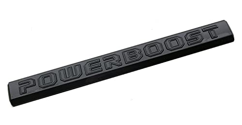 Image of 2pcs POWERBOOST Latter Emblem Left Door Badge Nameplate Replacement for 2019-2023 F-150 (Black)
