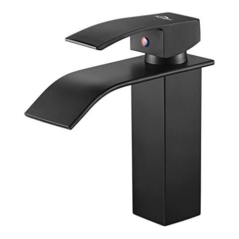 Grifo Lavabo Cascada Negro Auralum Cover