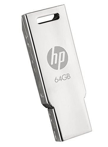 Image of HP 64GB Class 10 MicroSD Memory Card (HP-MSDCWAU1-64GB) & V232w USB 2.0 64GB Pen Drive, Silver