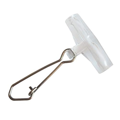 50PCS Fishing Line Sinker Slides with 6# Hooked Snaps High Strength Stainless Steel Sinker Slider Swivel Snap Kit Fishing Tackle