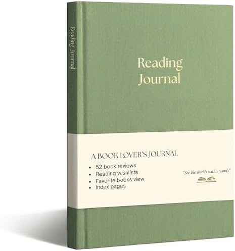 Reading Journal - Book Journal for Book Lovers - Hardcover Linen ...