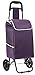 Multi-Fonction Panier D'épicerie Pliable Escalier Escalier Ménage Portable Roues Panier Remorque pour Personnes Âgées Stockage Chariots À Main, Violet